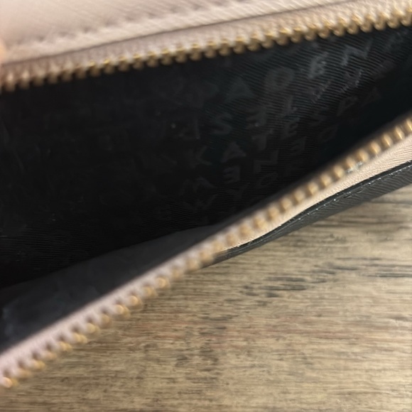 [Kate Spade] Stacy Laurel Way Soft Porcelain Colorblock Black & Pale Pink Wallet - Picture 15 of 15